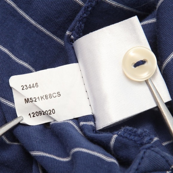 Peter Millar Polo Shirt Mens Medium Blue White Stripe Seaside Midland Hills CC - Picture 7 of 12